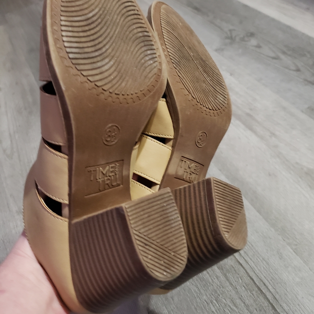 Time And Tru Memory Foam Tan Mules - image 7